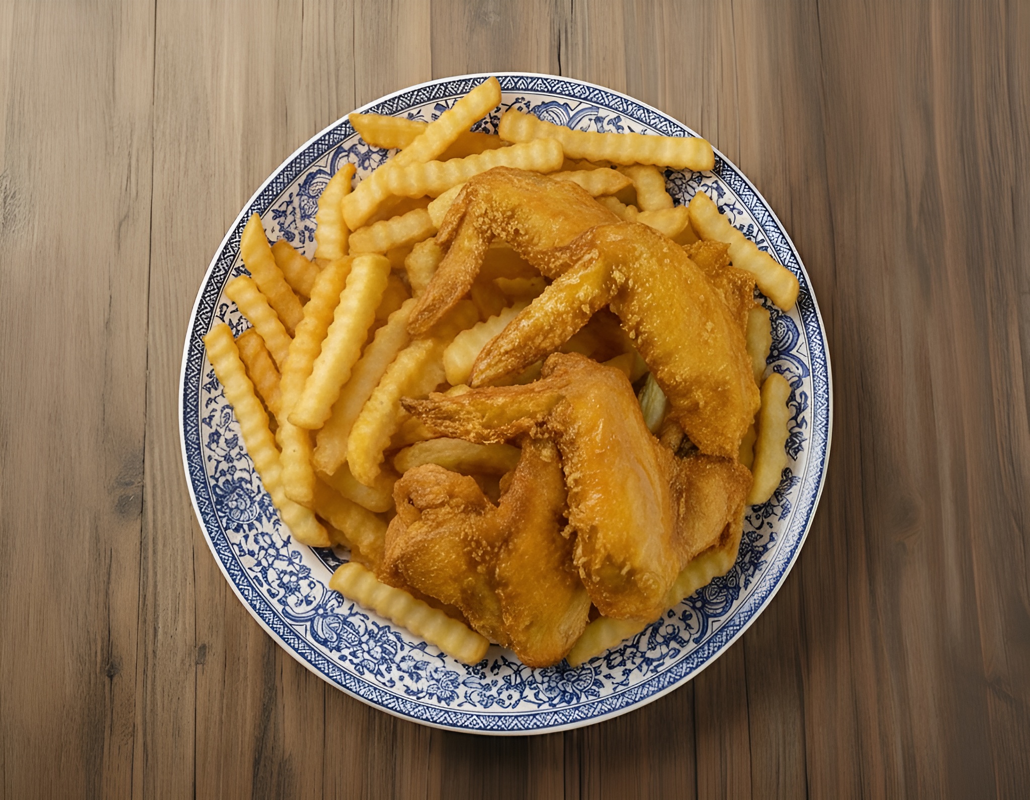 Chicken Wings with Fries - Popular Chinese Takeout East Harlem